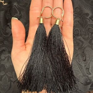 Black Tassel Earrings